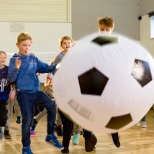 Giant Inflatable Football Match from our Soccer Superstar Football Party!