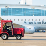 Fleet Service Clerk driving at the DFW airport.