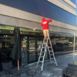 Cleaning an awning