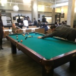 Pool table at our Montreal office