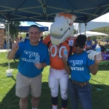 Team Members handed out water at a community event