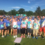 Applewood employee's walking in Jodi's race.