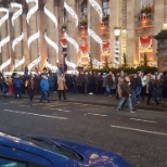 Queue outside of The Dome.