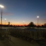 Carts lined up for repair