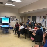 Training teachers about the watershed and water production.